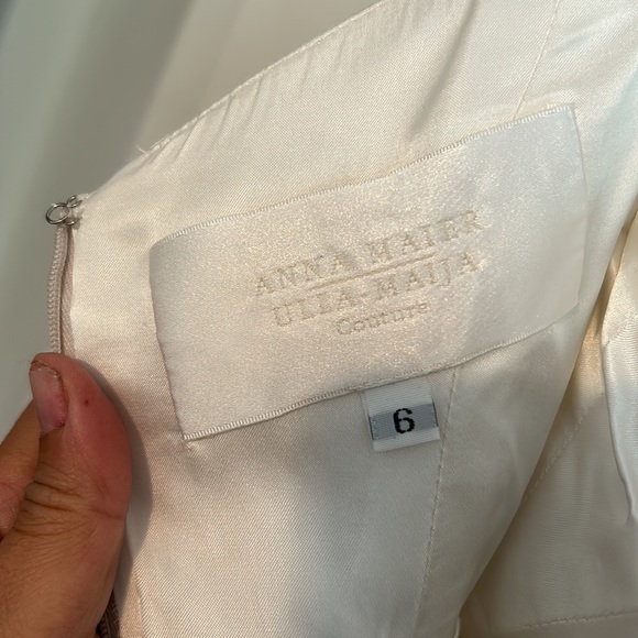 Vintage 80s ANNA MAIER ULLA-MAIJA COUTURE wedding dress. Size 6 - Picture 9 of 12